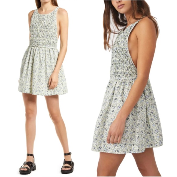 NWT Free People Petunia Micro Floral Mini Dress - Picture 2 of 13